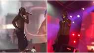 “God abeg”: Video trends as Burna Boy ‘kicks’ fan who tried to climb the stage at his Lagos concert