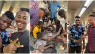 He punched one: Nigerian man shares photos, details as he praises tout who saved his colleague from 5 thieves