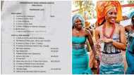 "It's cheap": Nigerian lady displays Imo bride price list used for marriage in 2013, surprises many