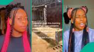 Lady displays unexpected sight that greeted her after arriving at her shop, video goes viral