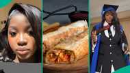 Female hawker who sold shawarma around school hostel bags degree, video gets attention