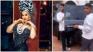 "I steal opportunities to make videos": Caroline Danjuma shares rare clip of her grownup sons