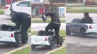 Man enters inside toy car, drives it on the road like normal vehicle, video stirs reactions