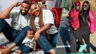 "He's so cute": Drama as Stan Nze reveals his son's face in Christmas portrait with wife, pics trend