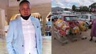 Young man saves N13k for 1 year, uses money to buy parents foodstuff that will last for 3 months
