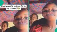 Lady deals with nosy bus passenger who kept on snooping at her phone, funny video trends