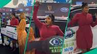 BBN winner Imisi collects her prize car, money, her dressing draws attention: "She even wear heel"