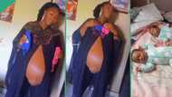 "May this grace locate me": Pregnant mum with large baby bump welcomes twins, shares cute video