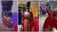 "Wetin be this abeg?" Ashmusy's outfit for her Bridgerton-themed birthday party sparks reactions