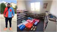 Young Nigerian man flaunts wealth, surprises many with his big shoe room