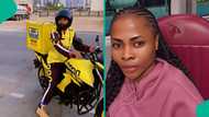 Nigerian lady working as delivery rider in UAE shares why she would choose the job a million times