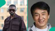 Jackie Chan styled by Nigerian designer Ugo Mozie for magazine, photos trend: "Making us proud"