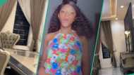 Nigerian lady builds her own, captures the expensive living room interior