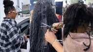 Lady who made N75k braids rushes back to salon after 6 days to take it out, video causes frenzy