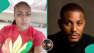 Lady exposes what man in black did before touching Alex Ekubo’s coffin with his ring, posts video