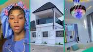 Nigerian lady proudly shows off house her man built, video goes viral on TikTok