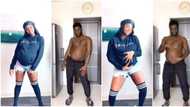 Duduke challenge: Comedian Crazeclown shows off pot belly vs Simi's baby bump