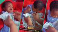 Video shows funny moment a 7-month-old baby stopped crying after seeing wads of cash