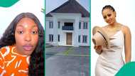 “Haters go wan kpai now”: Lady celebrates Regina Daniels’ big mansion, issues advice to women
