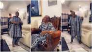 Nigerian father sings hip hop song on 79th birthday, dances in front of his kids to make them laugh