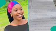JSS3 student's handwriting goes viral as teacher posts photo: "Headache wan finish me"