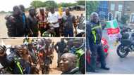 Despite initial setback, London to Lagos biker goes back, enters Ivory Coast, given 'presidential welcome'