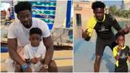 Dad chilling on the 4th floor: Tiwa Savage's son Jamil sends special wishes to Teebillz on his 40th birthday