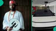 Davido's 2nd Cybertruck: OBO shares colour of his new car in private chat, Nigerians react
