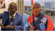 Be my Val, let's go on a date: Hilarious reactions as singer Portable looks different in nice 3-piece suit