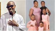 "Baba for the girls": Actor Ijebu shows off wife and 4 adorable daughters as he celebrates IWD