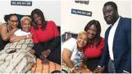 Nollywood actress Mercy Johnson and hubby pay courtesy visit to colleague Shan George at the hospital
