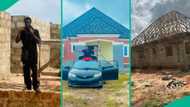 Nigerian man builds house, uses Dangote cement, truck takes sand, blocks to his site