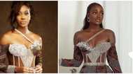 Celebrity dress recreations: Lady replicates fashion designer Tolu Bally's ankara style