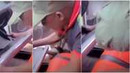Trouble for Nigerian policeman as he spoils glove compartment of Mercedes-Benz, video stirs massive reactions