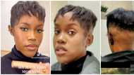 Lady shows off her botched pixie haircut in new video, internet users amused