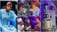 Sweet videos as Mercy Aigbe, Bobrisky, celebs make money rain at actor Alesh Sanni's lavish 30th party