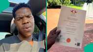 Man who studied at University of Johannesburg for Master's degree flaunts certificate