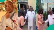 "My heart is full": Lady overjoyed as she meets Bishop Oyedepo, mentions question he asked her