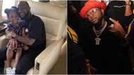 Landed just in time to drive my baby to school - Davido says as he drops Imade off