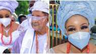 Alaafin of Oyo makes first public appearance with latest wife Olori Chioma