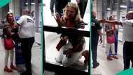 Passenger cries profusely after she was stopped from boarding plane over large luggage