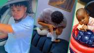 Nigerian man who's a single father vows to care for baby girl without help, video trends online