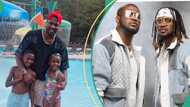 Lovely moment Peter Okoye surprises Paul’s twins on their 8th birthday, gifts them cash, bikes, others