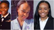 Beautiful Nigerian-American lady quits working in US Navy to pursue career in pharmacy, shares adorable photo