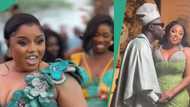 "Too pretty": Voluptuous makeup artist rocks structured kente gown for her wedding, wows netizens