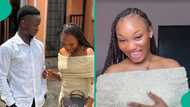 Lady who ignored warnings and dated pastor's son shows off her engagement ring after just 1 month