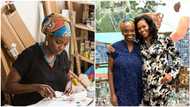 Former US first lady Michelle Obama pays special visit to Njideka Akunyili Crosby at her studio (photo)
