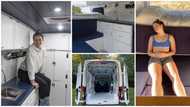 27-year-old lady tired of living with her family builds for herself fine mini house on wheels using a van
