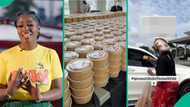 Hilda Baci distributes hundreds of plates of jollof rice to people on street, sparks mixed reactions