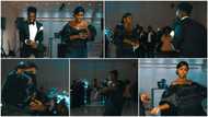 Lady 'scatters' dance floor at wedding ceremony, beats man, pulls out money from her bra as she sprays it